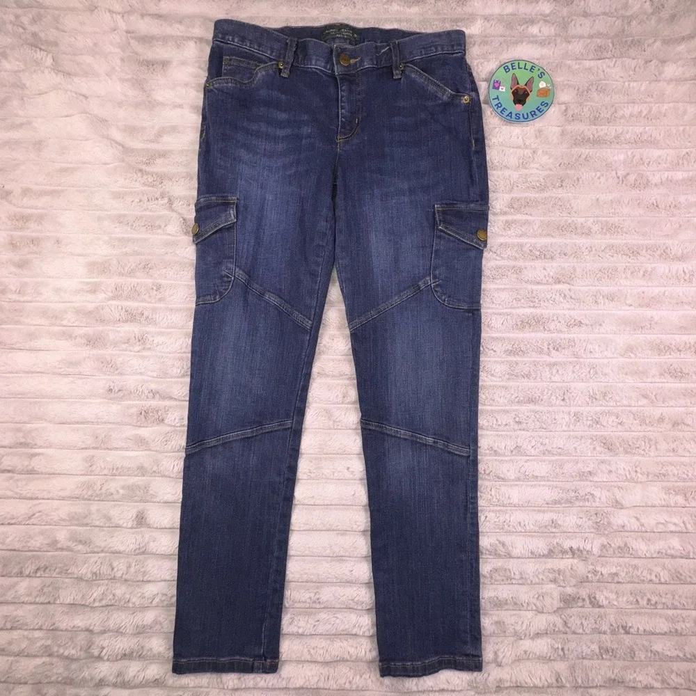 Lauren Jean Co Ralph Lauren Jeans 8 Petite Multi Pockets‎ Denim Stretch Cargo